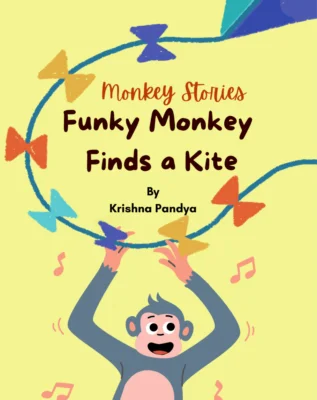 Funky Monkey Finds a Kite No More Blank Pages Front May 2023