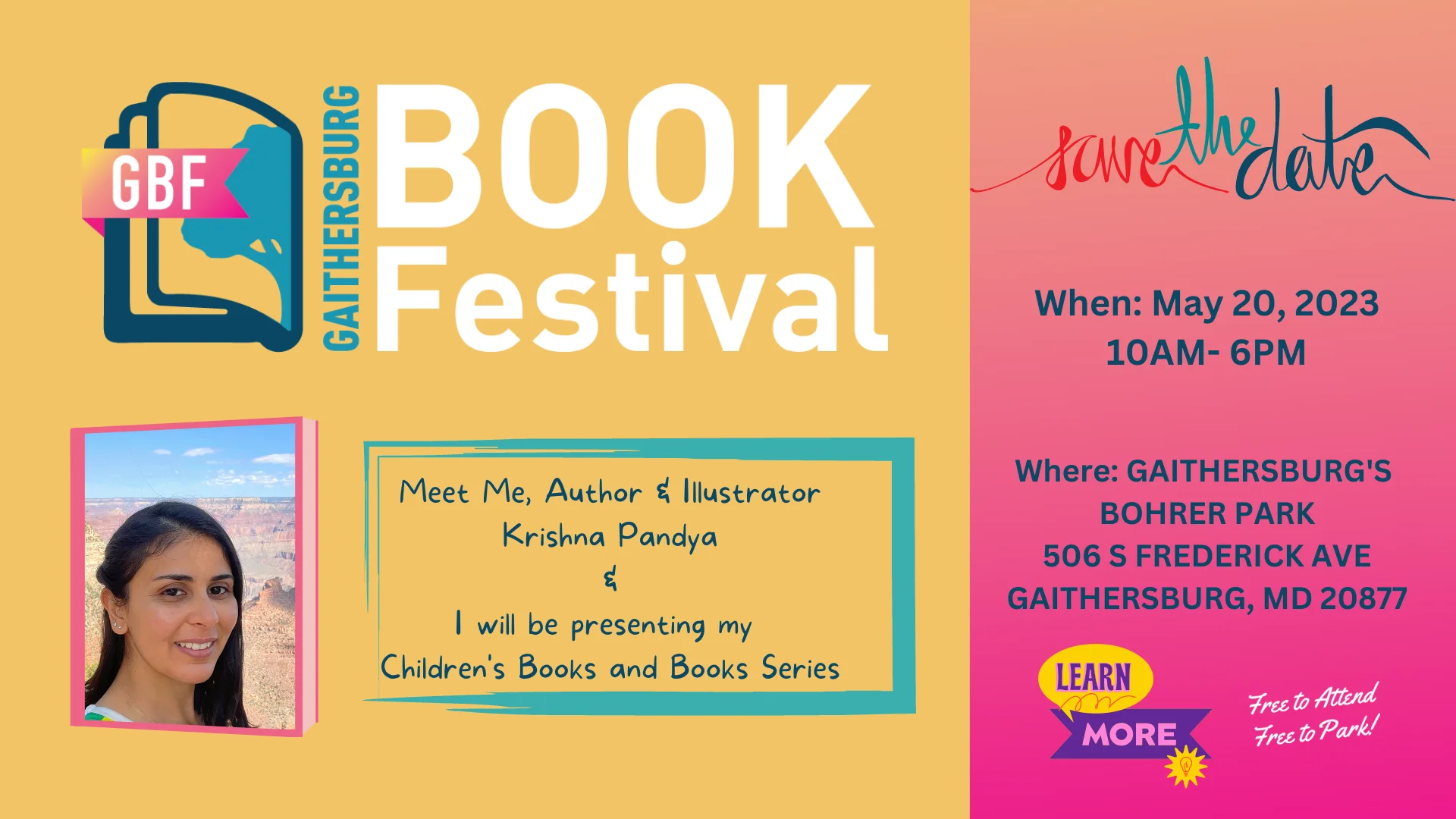 Gaithersburg Book Festival - No More Blank Pages